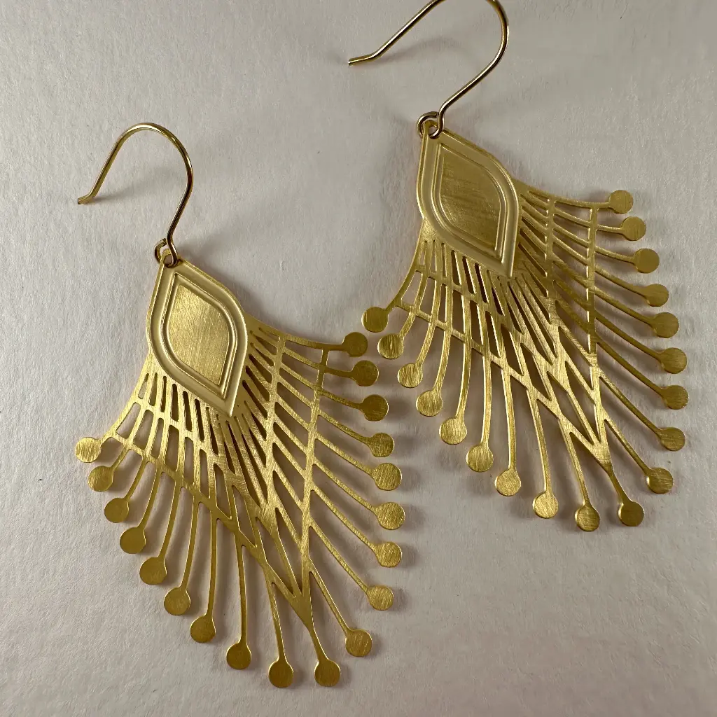 BO pendant Paon Art déco or