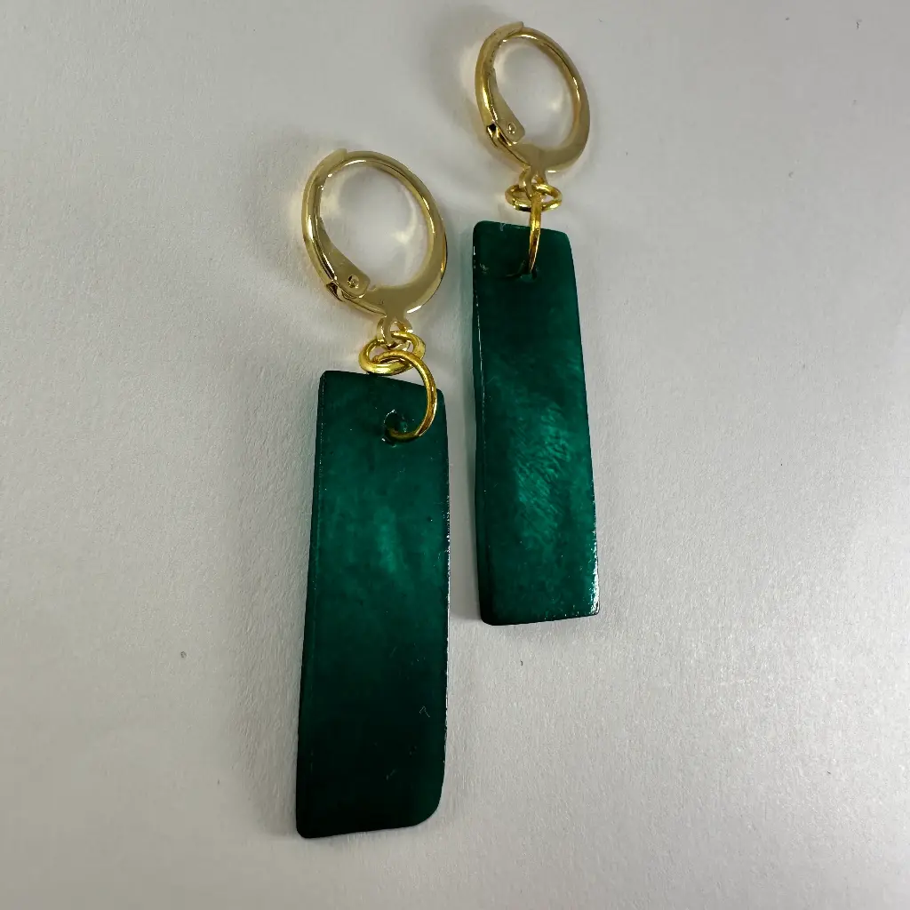 Boucle Nacre émeraude 