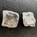 Boucle d'oreille carré argent froissé M1 - Création