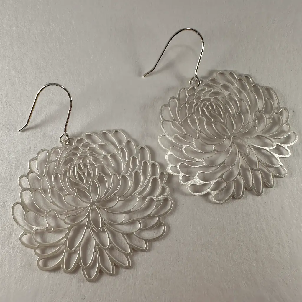 Bo pendants Dahlia argent