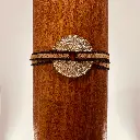 Bracelet 10 cts homme, élastique sable et bleu. Argenté.