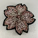 Enya création broche fleur rose pâle