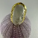 Bague large  Sol Pierre de lune T58 argent