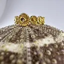 Bague sol bande soleil Topaze bleu  T 52