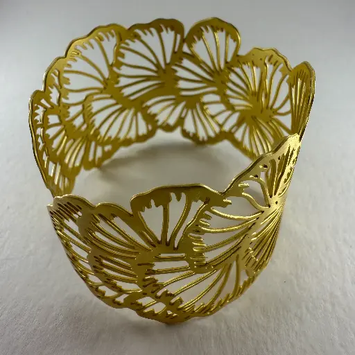 [AR00149] Bracelet manchette Ginkgo Biloba