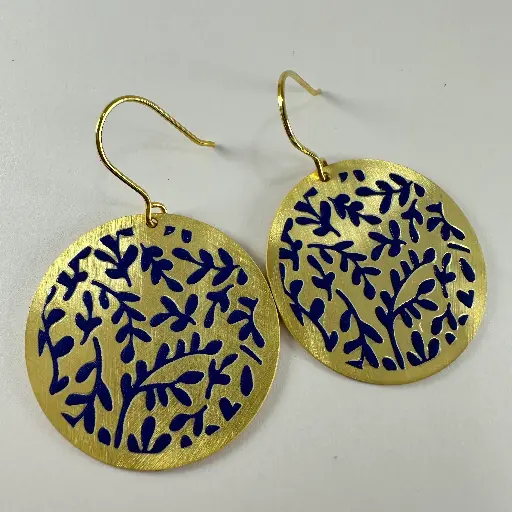 [AR00213] Porcelaine à feuilles bleus 