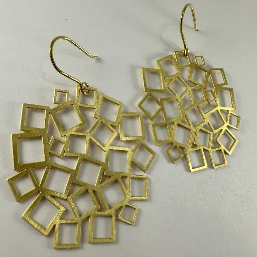 [AR00220] Boucles d'oreilles - Grands Carrés 