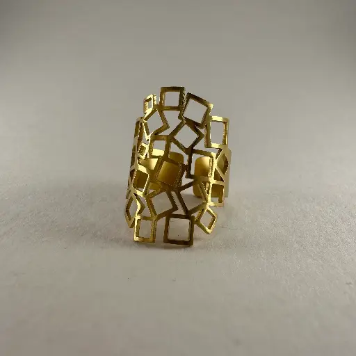 [AR00223] Bague carré fins or