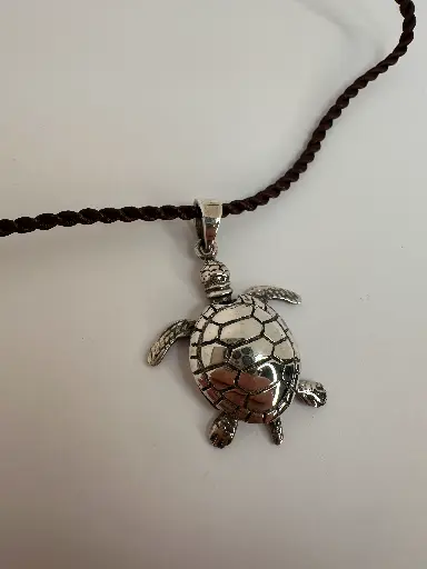 Collier Tortue argent massif 