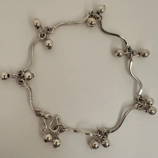 Bracelet vague mini argent massif