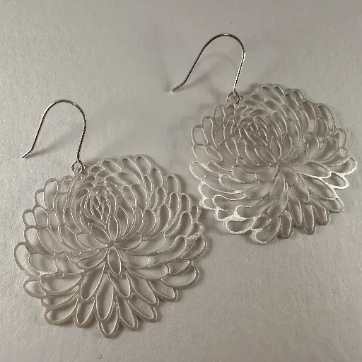 Bo pendants Dahlia argent